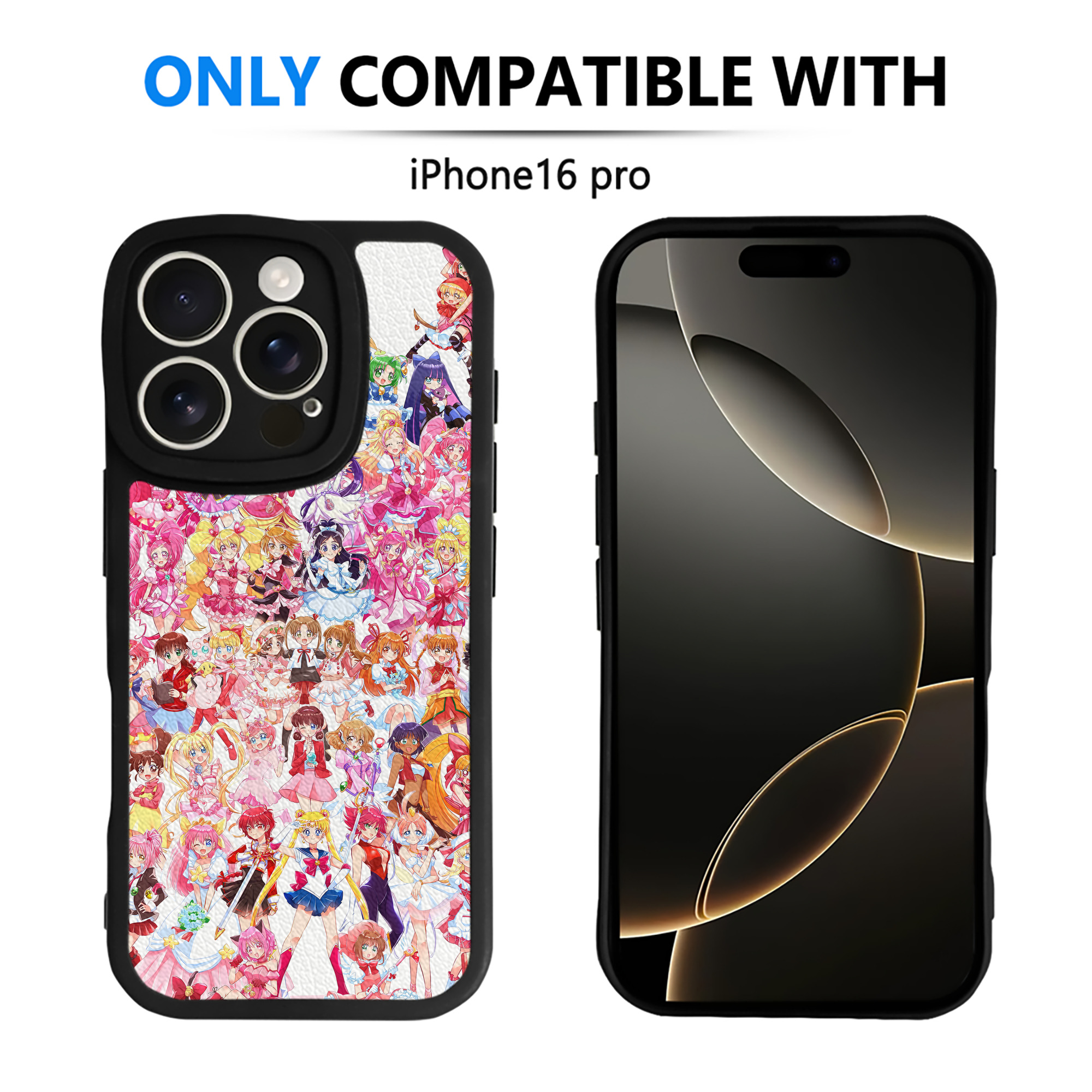 （画像用） 美少女戦士セーラームーン Sailor Moon 【iPhone 16シリーズ対応】シリコンスマホケース（レザー調） 材質：シリコン